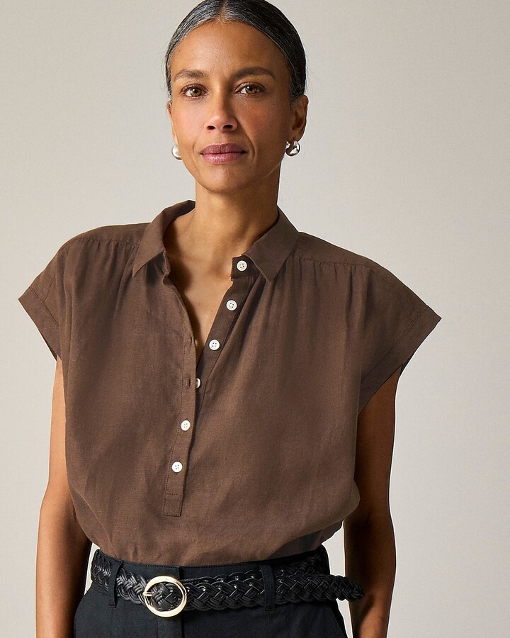 J.Crew New Capitaine shirt in Baird McNutt Irish linen