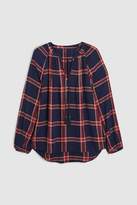 Thumbnail for your product : Next Womens Red/Navy Tartan Metallic Blouse