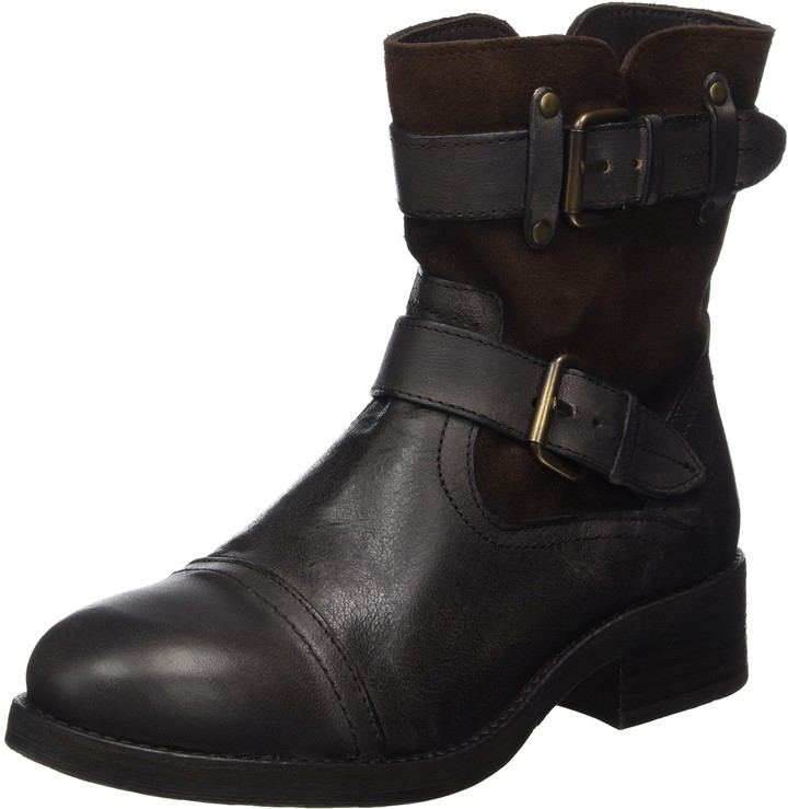 suede biker boots womens