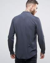 Thumbnail for your product : ASOS Regular Fit Viscose Shirt With Detachable Neck Scarf In Navy