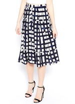 Thumbnail for your product : ASOS Midi Skirt In Check Print
