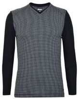 Thumbnail for your product : DKNY Houndstooth Panelled T Shirt