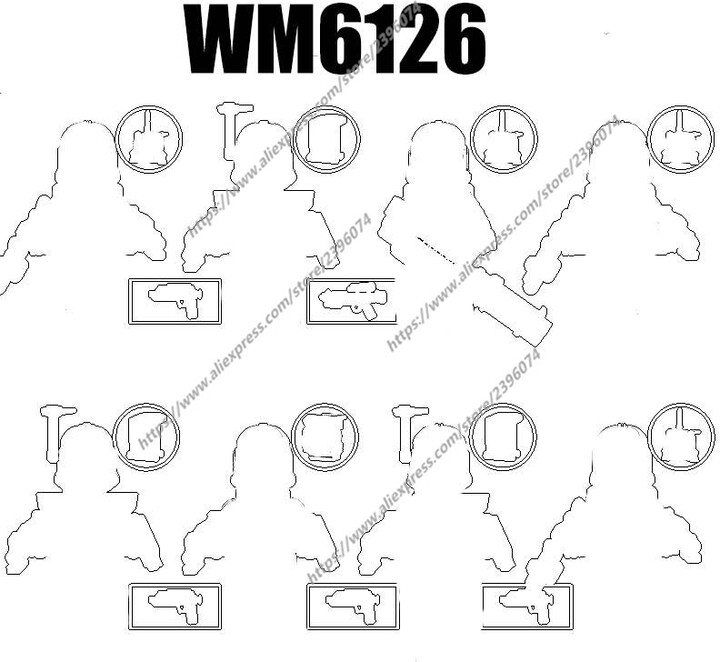 WM6126 Action Figures Movie accessories Building Blocks Bricks toys WM2243 WM2244 WM2245 WM2246 WM2247 WM2248 WM2249 WM2250
