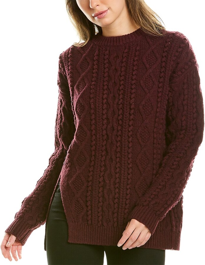 wine colored sweater