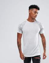Thumbnail for your product : ASOS Design T-Shirt In Linen Look Fabric With Contrast Panels