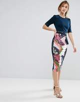 Thumbnail for your product : Ted Baker Pencil Dress In Contrast Print