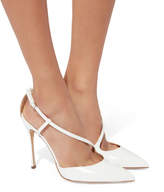 Thumbnail for your product : Sergio Rossi Godiva Patent Leather White Pumps