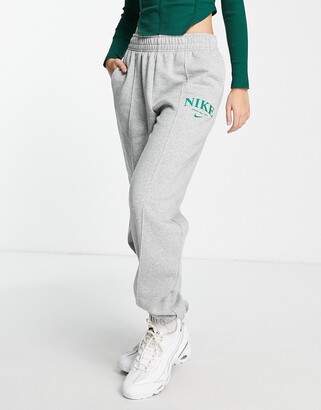 Nike Essential retro fleece joggers in dark grey heather - ShopStyle  Activewear Trousers
