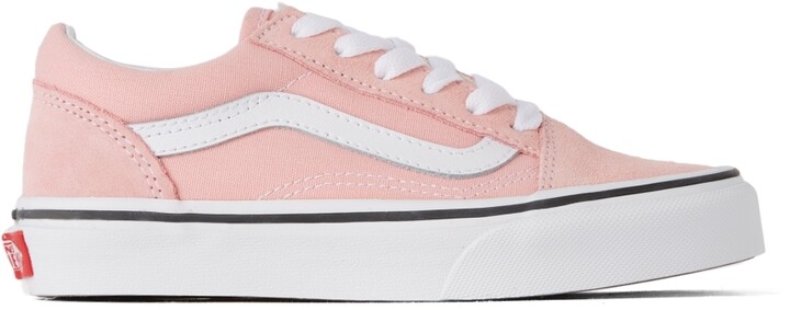vans pink white