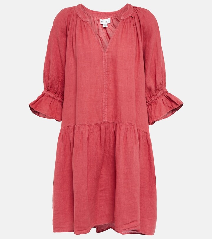 Bria linen mini dress