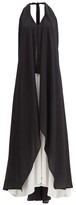 Thumbnail for your product : Kalita Nightingale Halterneck Silk-crepe Dress - Black White