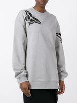 Thumbnail for your product : Markus Lupfer butterfly embroidered sweatshirt - women - Cotton - M
