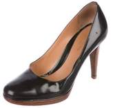 Thumbnail for your product : Sergio Rossi Leather Round-Toe Pumps Black Leather Round-Toe Pumps