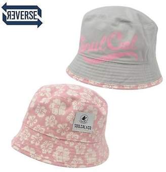 Soul Cal SoulCal Womens Bloom Ladies Bucket Hat Reversible Summer Sun Protection Headwear