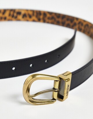 Levi's reversible belt in leopard print