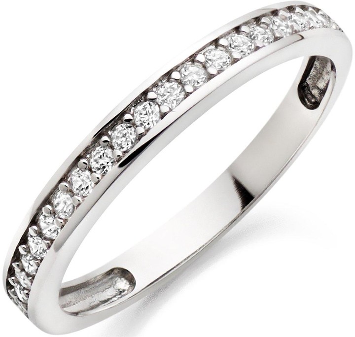 Beaverbrooks Eternity Ring Beaverbrooks 9Ct White Gold Cubic