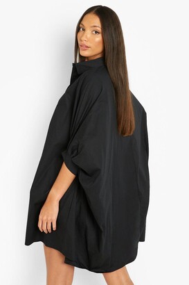 boohoo Tall Oversized Batwing Sleeve Shirt Dress