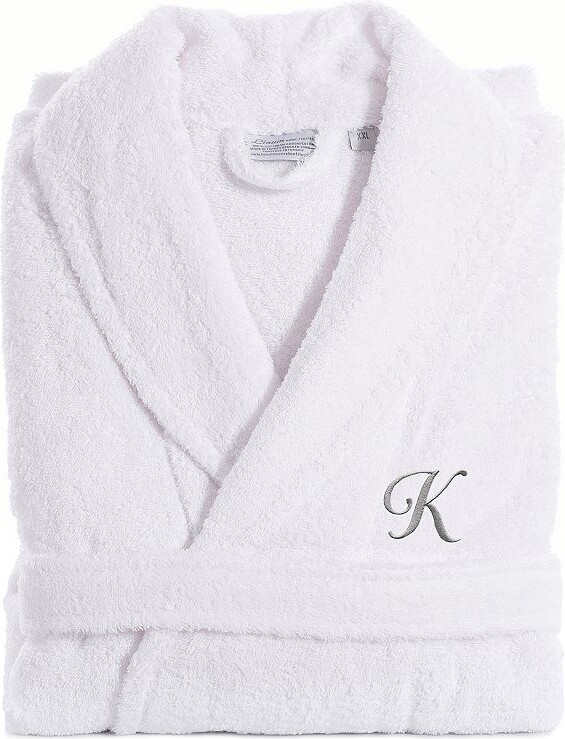 Linum Home Textiles Turkish Cotton Personalized Unisex Tie Front Terry Bathrobe