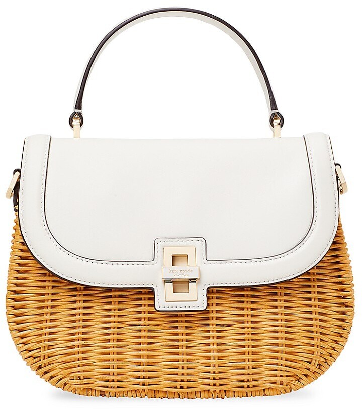 Kate Spade Gracie Wicker Medium Top Handle Bag ShopStyle