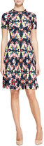 Thumbnail for your product : Erdem Armel Paneled Printed Dress