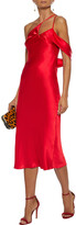 Thumbnail for your product : Mason by Michelle Mason One-shoulder Open-back Draped Silk-charmeuse Midi Dress