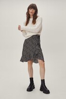 Thumbnail for your product : Nasty Gal Womens Ditsy Ruffle Mini Skirt - Black - 8