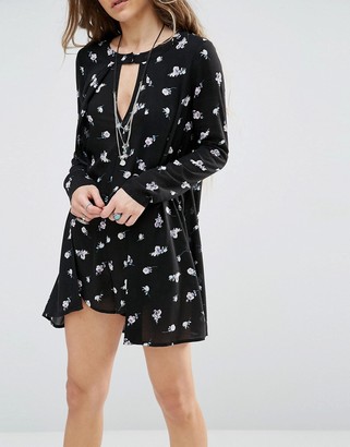 Honey Punch Keyhole Front Playsuit In Floral Print