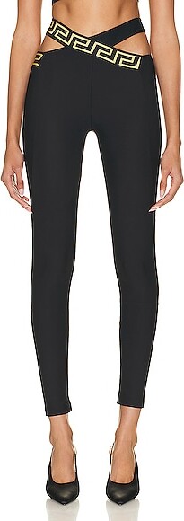Versace Criss Cross Band Legging in Black - ShopStyle