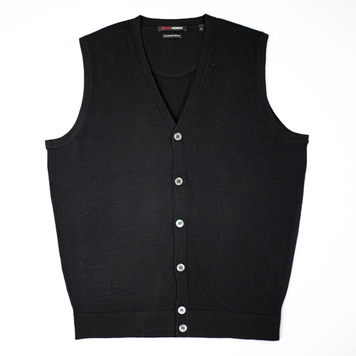 button down sweater vest