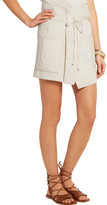 Thumbnail for your product : Isabel Marant Bird Quilted Cotton Wrap Mini Skirt