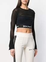 Thumbnail for your product : Palm Angels cropped logo waistband top