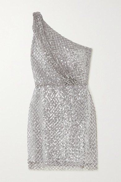 michelle mason silver dress