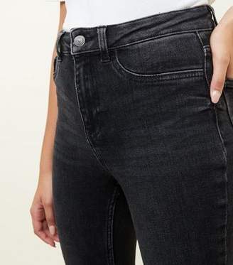 New Look Black Washed High Waist Super Skinny Hallie Jeans