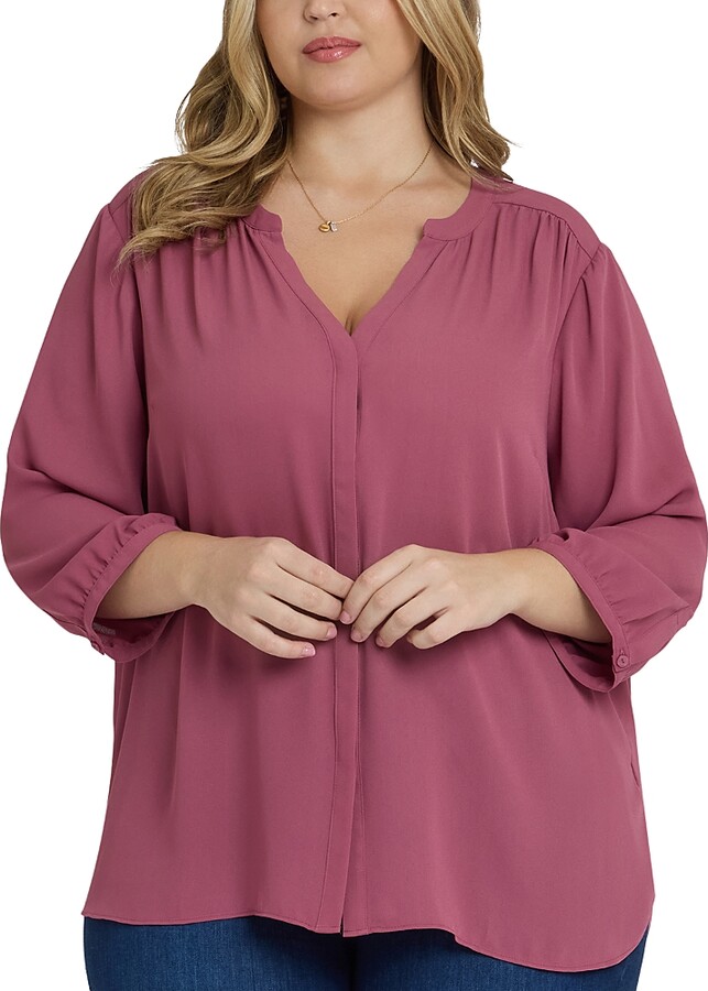 Nydj Plus Pintuck Blouse