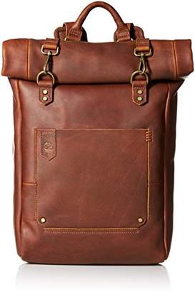 Timberland Men's Walnut Hill Leather Roll Top Backpack
