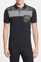 Thumbnail for your product : Fred Perry 'Gingham Camo' Slim Fit Polo
