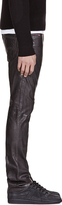 Thumbnail for your product : Diesel Black Wrinkle Leather L Thavar Trouser