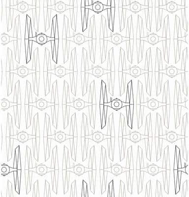 Room Mates RoomMates Star Wars Tie Fighter Peel & Stick Wallpaper in White