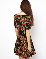 Thumbnail for your product : MinkPink Queen Of Hearts Skater Dress In Rose Print