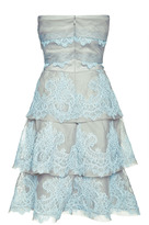 Thumbnail for your product : Sachin + Babi Sachin+Babi Lace On Organza Strapless Tiered Dress