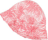 Thumbnail for your product : Absorba Printed cotton voile hat - Neon coral