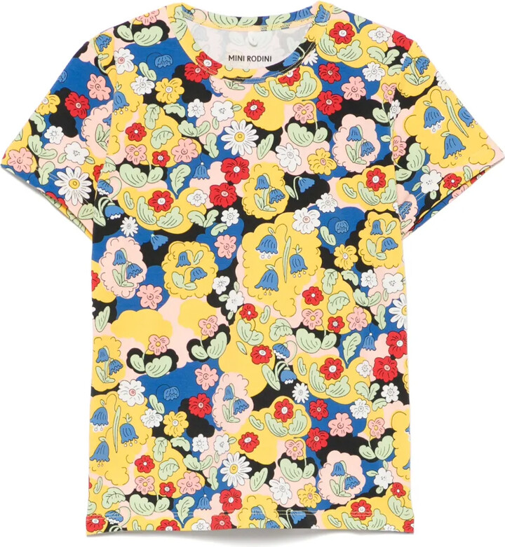 Mini Rodini floral-print T-shirt