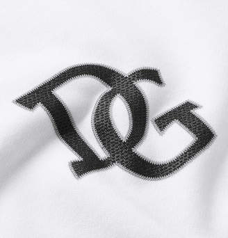 Dolce & Gabbana Printed Loopback Cotton-Blend Sweatshirt - Men - White