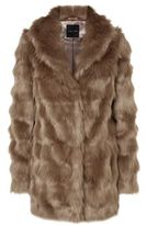 Thumbnail for your product : New Look Mink Stripe Faux Fur Coat