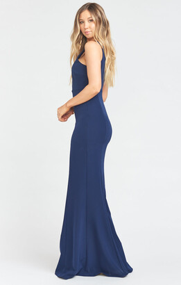 Show Me Your Mumu Morgan Gown ~ Rich Navy Stretch Crepe