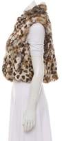 Thumbnail for your product : Adrienne Landau Printed Fur Vest