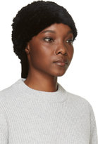 Thumbnail for your product : Yves Salomon Meteo by Black Knit Rabbit Fur Beanie