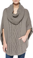 Thumbnail for your product : Autumn Cashmere Cable-Knit Cowl-Neck Cashmere Poncho