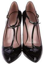 Thumbnail for your product : Gucci Patent Leather T-Strap Pumps