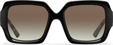 Thumbnail for your product : Prada Eyewear Tortoise Arm Square Sunglasses